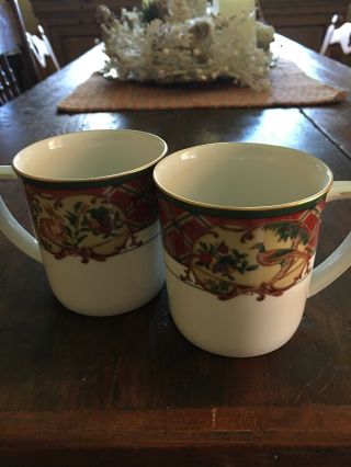Set Of 2 Coffee Mugs Noritake Royal Hunt 3930 Pattern 10 Fl Oz