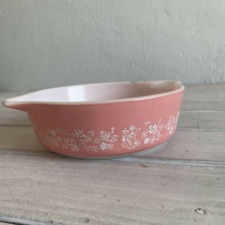 Pyrex Pink Gooseberry Cinderella Casserole 1pt 471 Small Dish Vintage