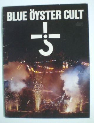1980 Blue Oyster Cult Tour Concert Program Hard Rock Buck E.  Bloom Stun Guitar