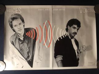 Hall & Oates Poster Promo,  Voices 1980 Rca Records,  Rolled,  20x28