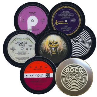 Rock Coasters.  Led Zep Black Sabbath Ac/dc Iron Maiden Deep Purple