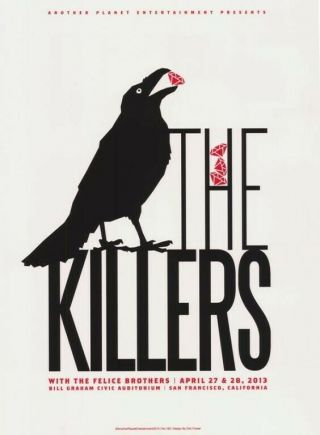 The Killers Concert Poster - San Francisco,  CA - Bill Graham Civic Auditorium 2