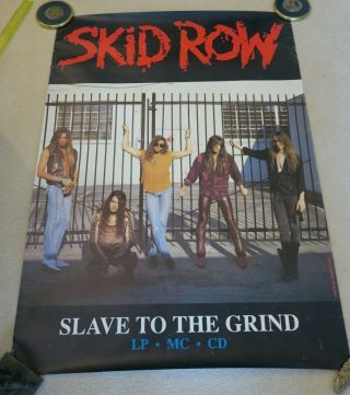 Skid Row Record Store Promo Poster For Slave To The Grind