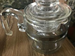 Vintage Pyrex Corning Ware 4 Cup Percolator Coffe Pot