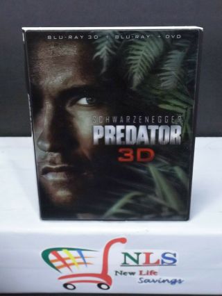 Schwarzenegger Predator 3d Lenticular Blu - Ray Slip Cover Only No Movie