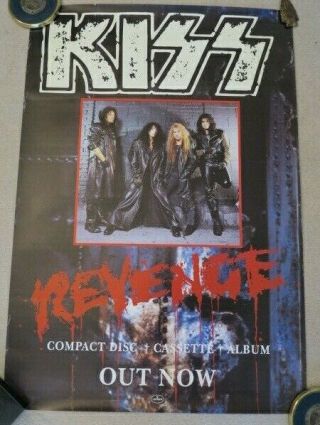 Kiss Record Store Promo Poster For Revenge 1992
