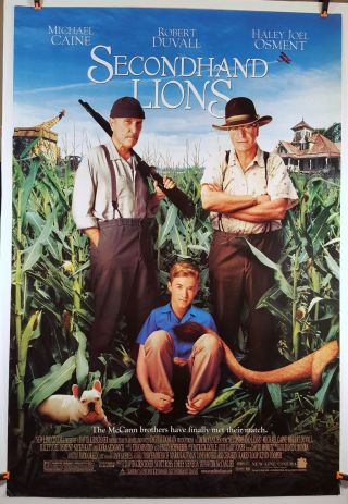 Seconhand Lions 2003 Movie Poster 27x40 Rolled Us 1 Sheet,  Double - Sided