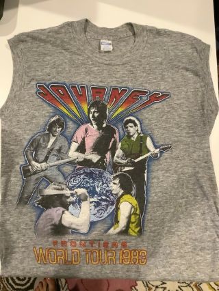 Journey - Vintage 1983 Frontiers World Tour Sleeveless T - Shirt Large