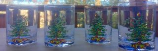 Spode Christmas Tree Set Of 8 Double Old Fashioned Glasses With Boxes