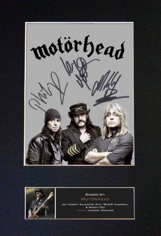 472 Motorhead Rare Signed / Autographed Photograph - Best Seller⭐⭐⭐⭐⭐