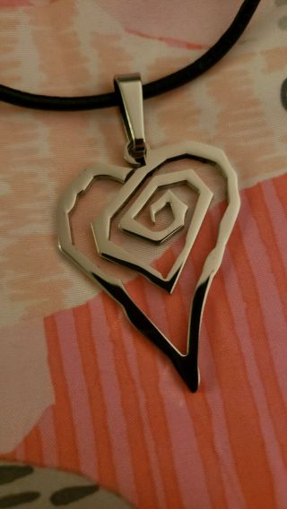 Marilyn Manson Stainless Steel Heart Pendant Necklace