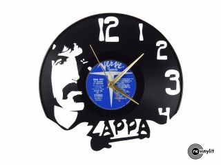 Frank Zappa Clock,  Frank Zappa Art,  Zappa,  Vinyl Record Clock,  Vinyl Clock