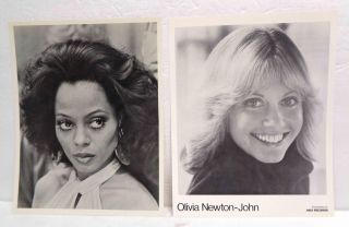 Vintage Diana Ross - Olivia Newton John 8 " X 10 " Photos Publicity Stills