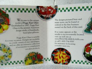 Peggy Karr Fused Glass Christmas Ornaments Tray Hand - made 6