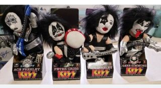 Kiss Bean Bag Plush Dolls Set Of Four Ace,  Peter,  Gene & Paul In Boxes