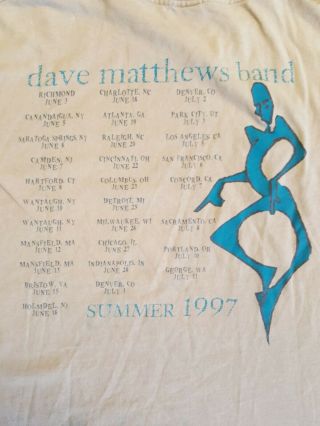 Dave Matthews Band Summer Of 1997 Concert Tour Shirt Size Xl Dmb