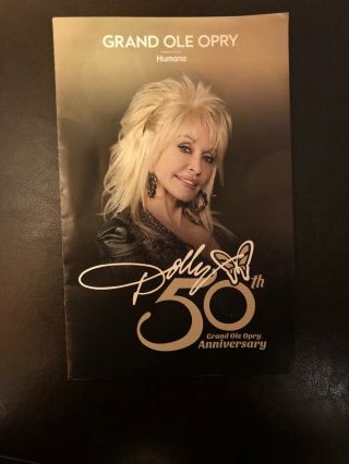 Dolly Parton Grand Ole Opry 50th Anniversary Program October 2019 Nashville