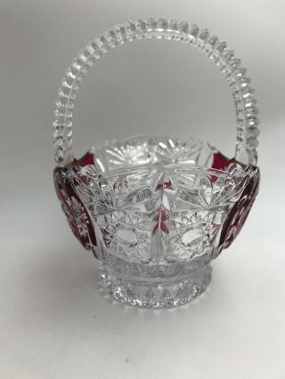 Vintage Anna Hutte Bleikristall Basket Lead Crystal 4