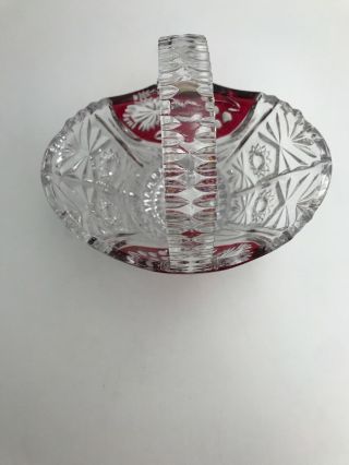 Vintage Anna Hutte Bleikristall Basket Lead Crystal 5