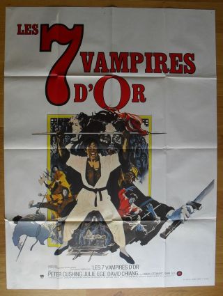 Legend Seven Golden Vampires Horror French Movie Poster 63 " X47 " 