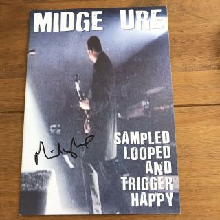 Midge Ure - Sample Looked And Trigger Happy Tour Programme Signed