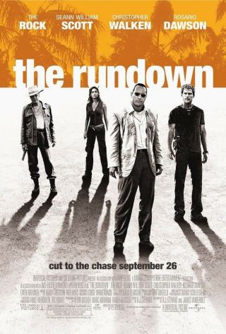 The Rundown Movie Poster 2 Sided Final 27x40 Dwayne Johnson