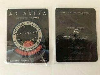 Ad Astra (2019) Imax Theatrical Fan Event Promo Collectable Patch Brad Pitt