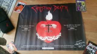 Christian Death Large Tour Poster 1989 Goth Punk Sisters Of Mercy