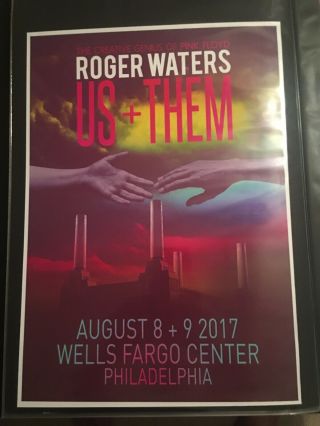 Roger Waters Poster Us And Them Tour Philadelphia Show Cond.  April 12x18