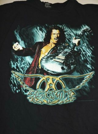 Aerosmith Nine Lives Tour T Shirt Xl 1997 Joe Perry 9 Vintage Giant 90 
