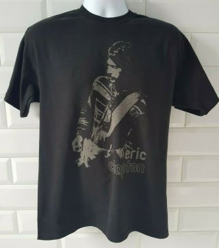 Mens Eric Clapton 2006 Vintage World Concert Tour T - Shirt Medium Black Portrait
