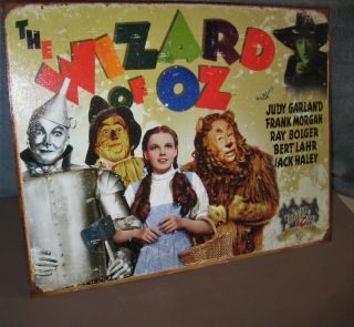 Wizard Of Oz Cast 70th Anniversary Poster Vintage Advertising Tin Sign 1562