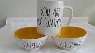 Rae Dunn You Are My Sunshine Mug With Two Bowls