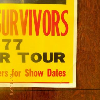 Vintage Lynyrd Skynyrd Concert Poster 1977 Tour Street Survivors 2