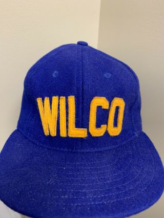 1 Wilco Ebbets Field 6 - Panel Wool Flannel Cap In Blue.  Adjustable Size