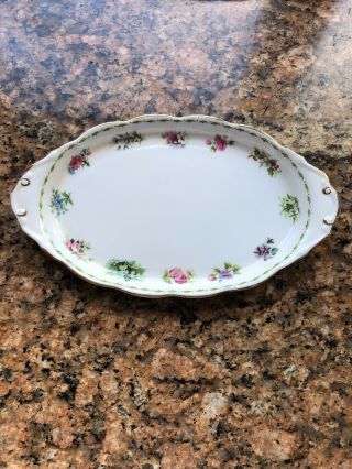 Royal Albert Flower Of The Month Series - Oval Tray - Made In England