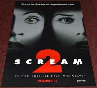 Scream 2 1997 Advance 27x40 Movie Poster Wes Craven Horror Classic