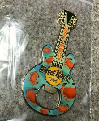 Hard Rock Cafe - Rare - Baltimore,  Magnet Bottle Opener Pin,  City Hr Series Crabs