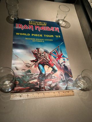 Estate Find Iron Maiden Heavy Metal 1983 Madison Square Garden Poster