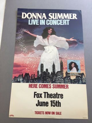 Donna Summer Orginal Concert Showbill Poster Fox Theater San Diego 1977
