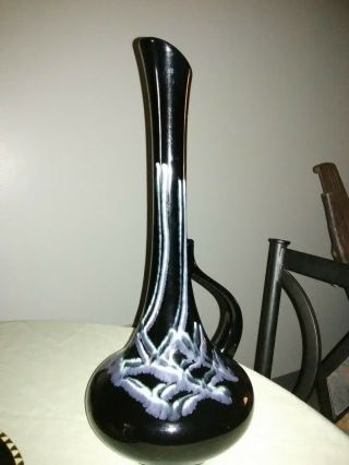Royal Haeger Pottery Drip Vintage Large Black Pitcher Vase 19 " Tall