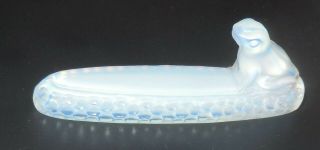 Vintage Sabino Opalescent Art Glass Frog Knife Rest France Signed