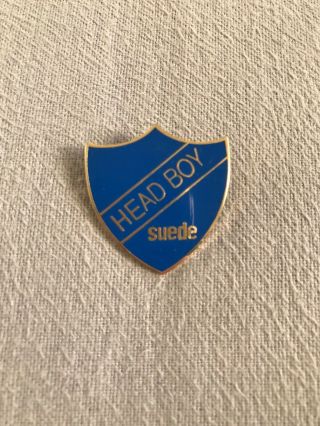 Suede 90s Britpop Rare Head Boy Badge