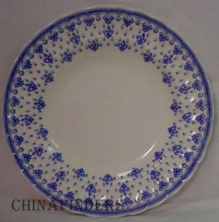 Spode China Fleur De Lys - Blue No Trim Dinner Plate - 10 1/4 "