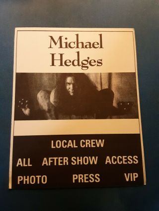 Vintage Rare Michael Hedges Backstage After Show Pass Windham Hill