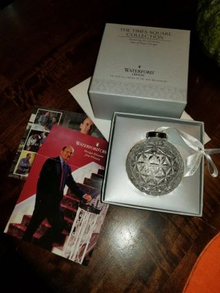 Waterford Crystal 2000 Annual Times Square Ball Ornament 113623 Signed Jim
