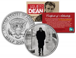 James Dean 1955 Nyc Boulevard Of Broken Dreams Jfk Kennedy Half Dollar Us Coin