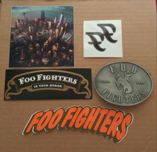 Foo Fighters Belt Buckle,  Promo Stickers & Tattoo