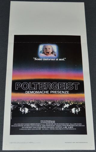 Poltergeist 1982 13x28 Italian Movie Poster Tobe Hooper Ghosts Horror