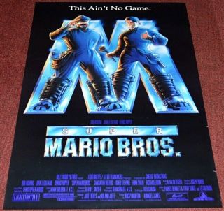 Mario Brothers 1993 Ds 27x40 Movie Poster Bob Hoskins Fantasy